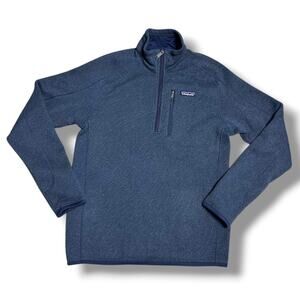 Patagonia Better Sweater 1/4 Zip Fleece Pullover Blue Long Sleeve Pocket Sz S